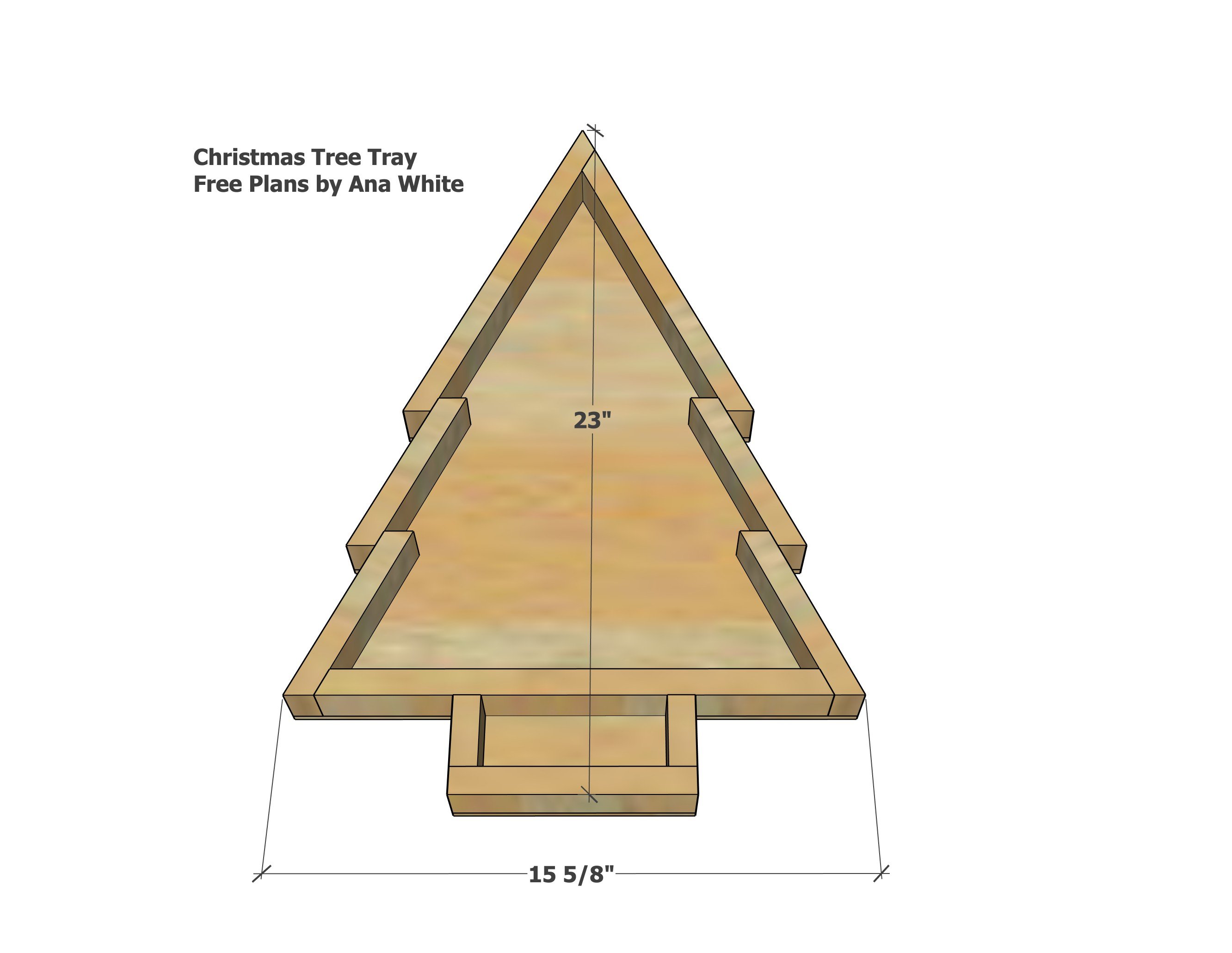 Christmas tree tray dimensions