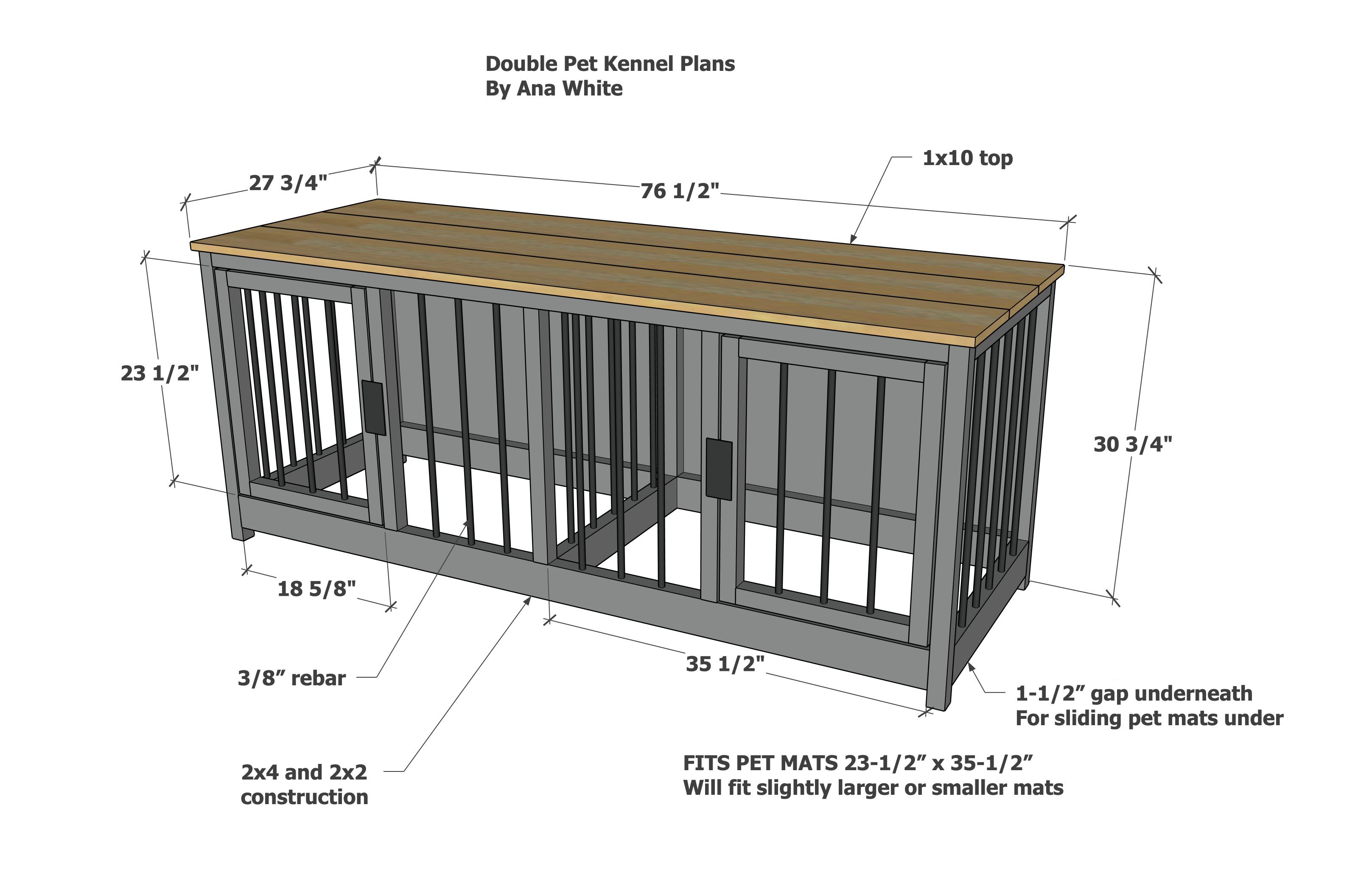 dog cage furniture dimensions