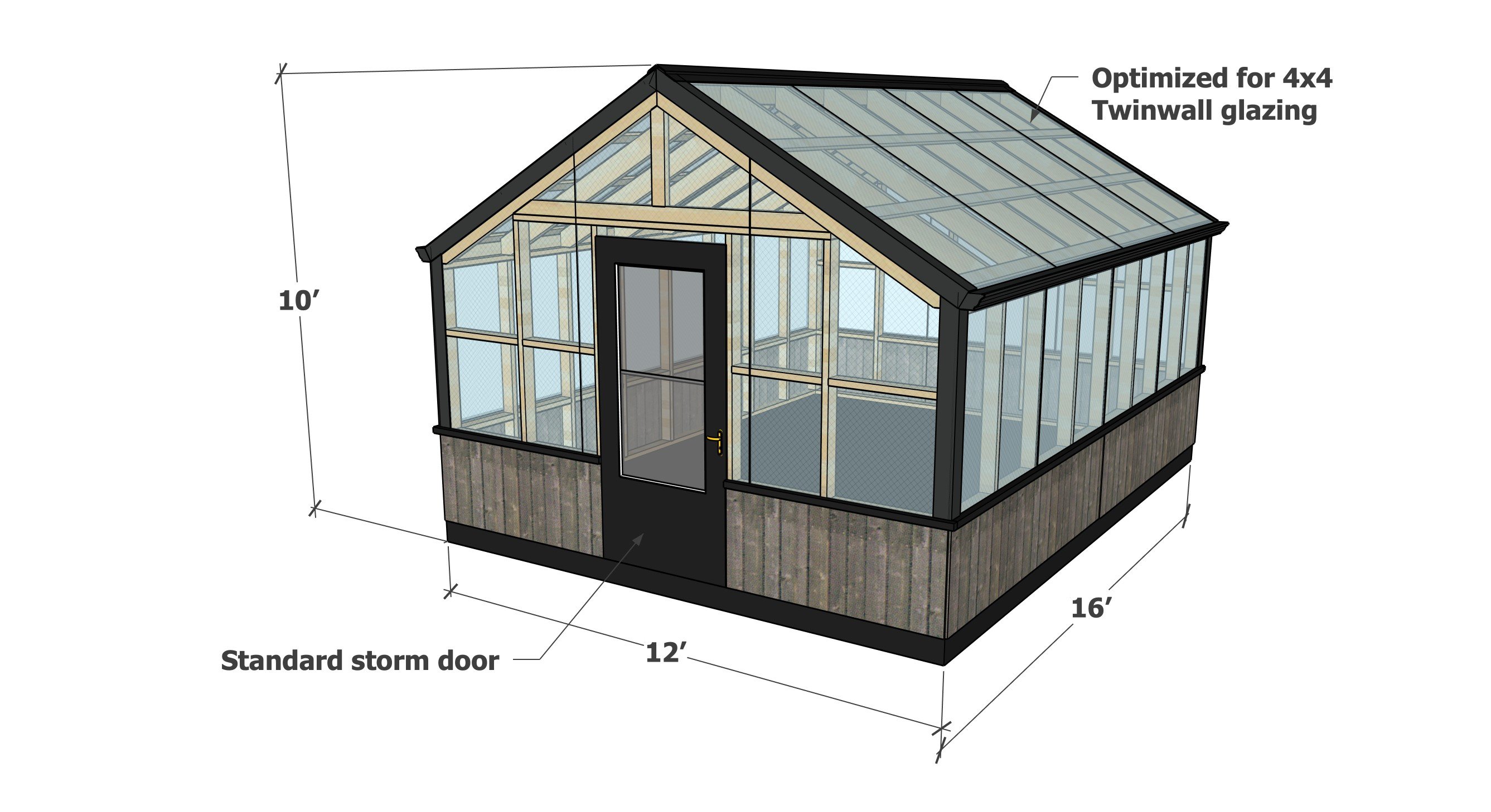 free greenhouse plans dimensions