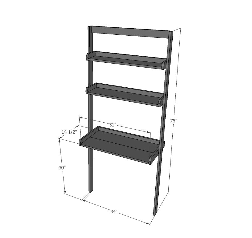 Woodworking ladder desk plans