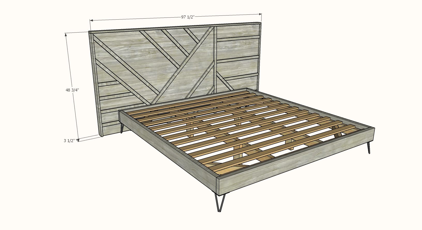 modern platform bed dimensions