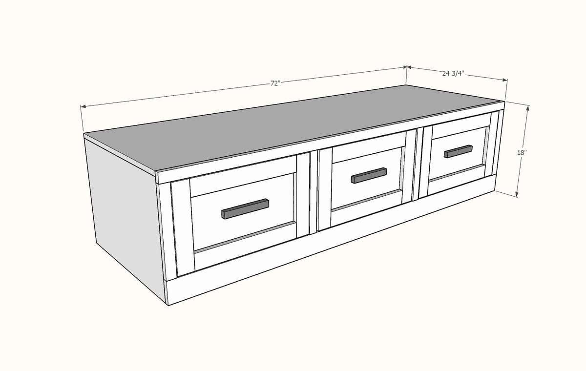 diy drawer bench
