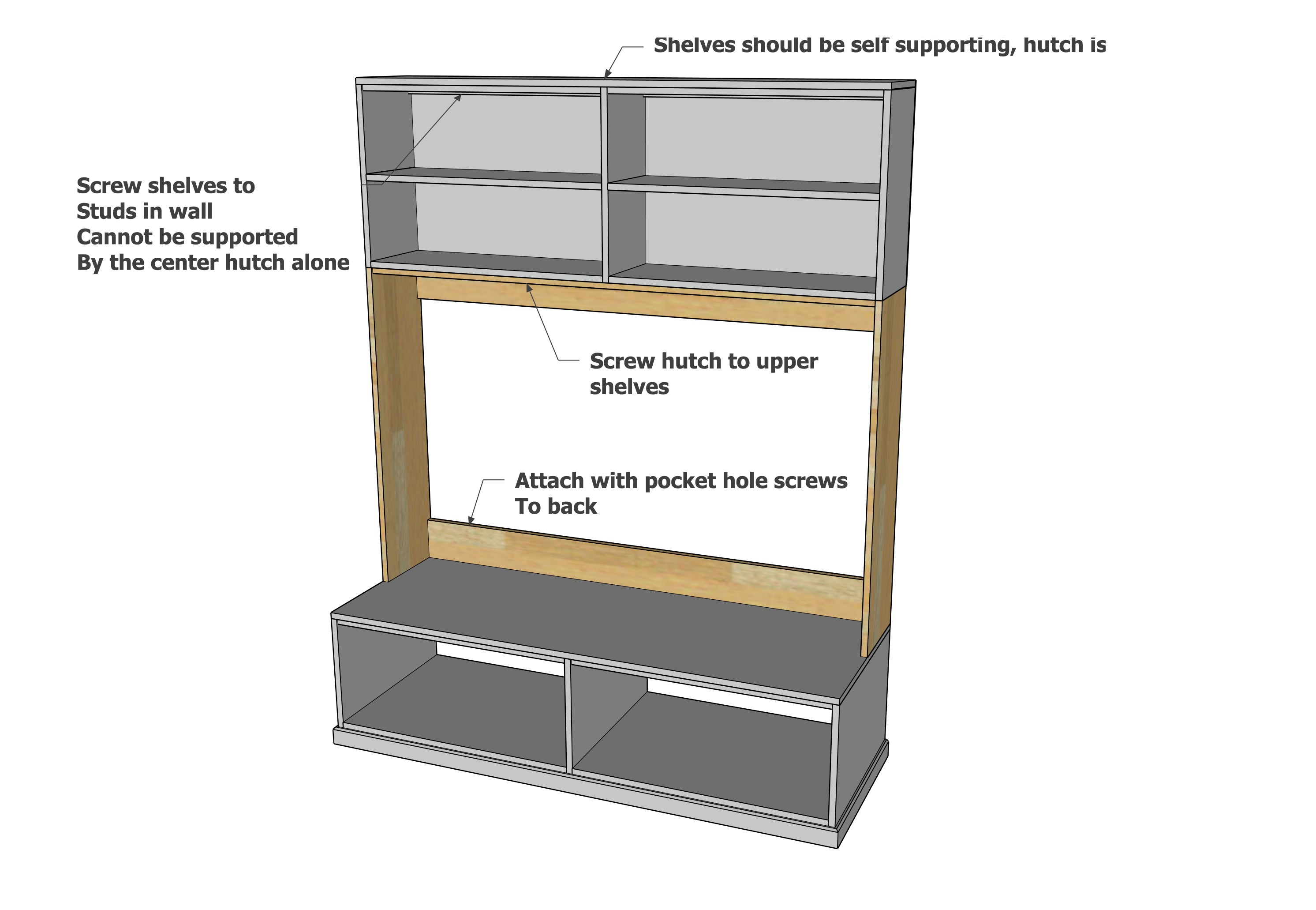 mudroom hutch dimensions