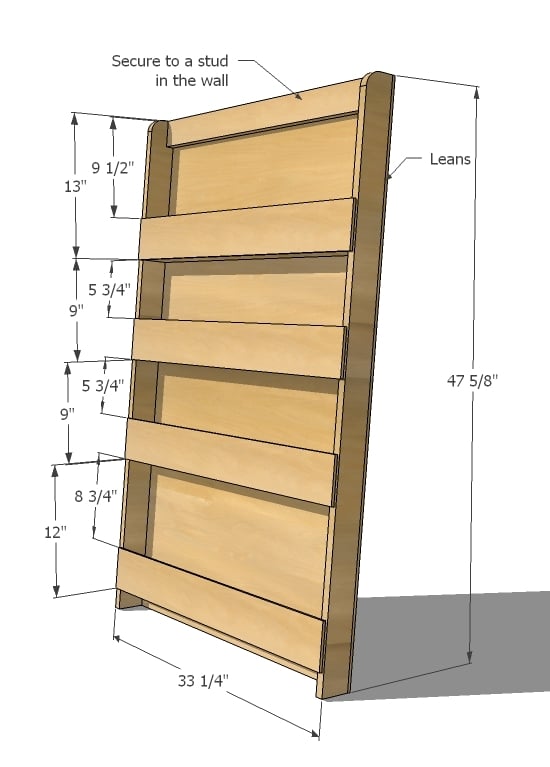 Book or Magazine Ladder Shelf Ana White