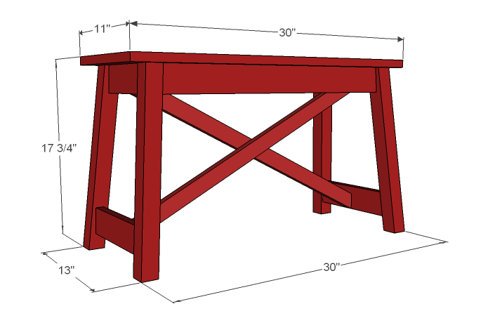 small vintage bench plans