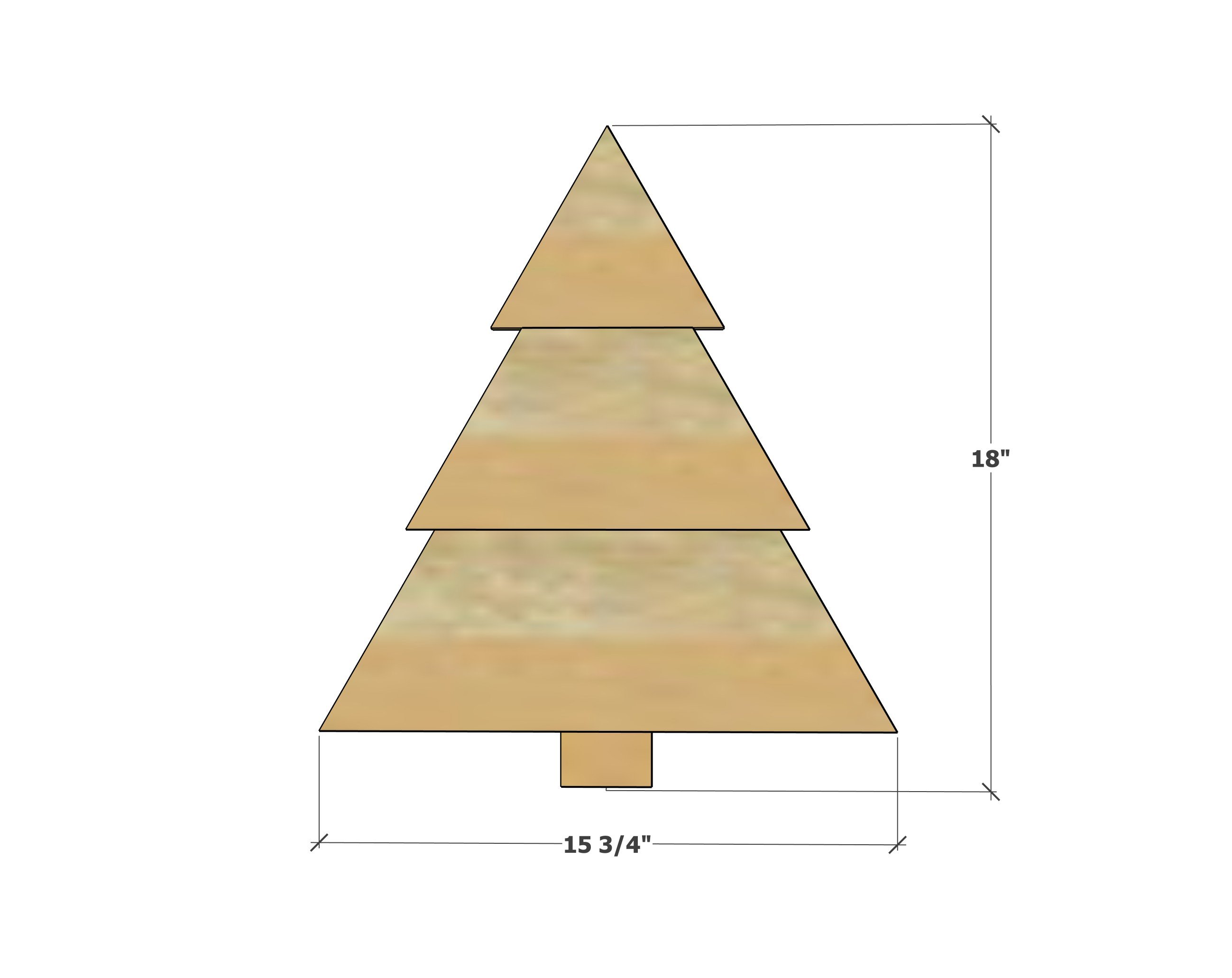 dimensions diagram Christmas tree decor