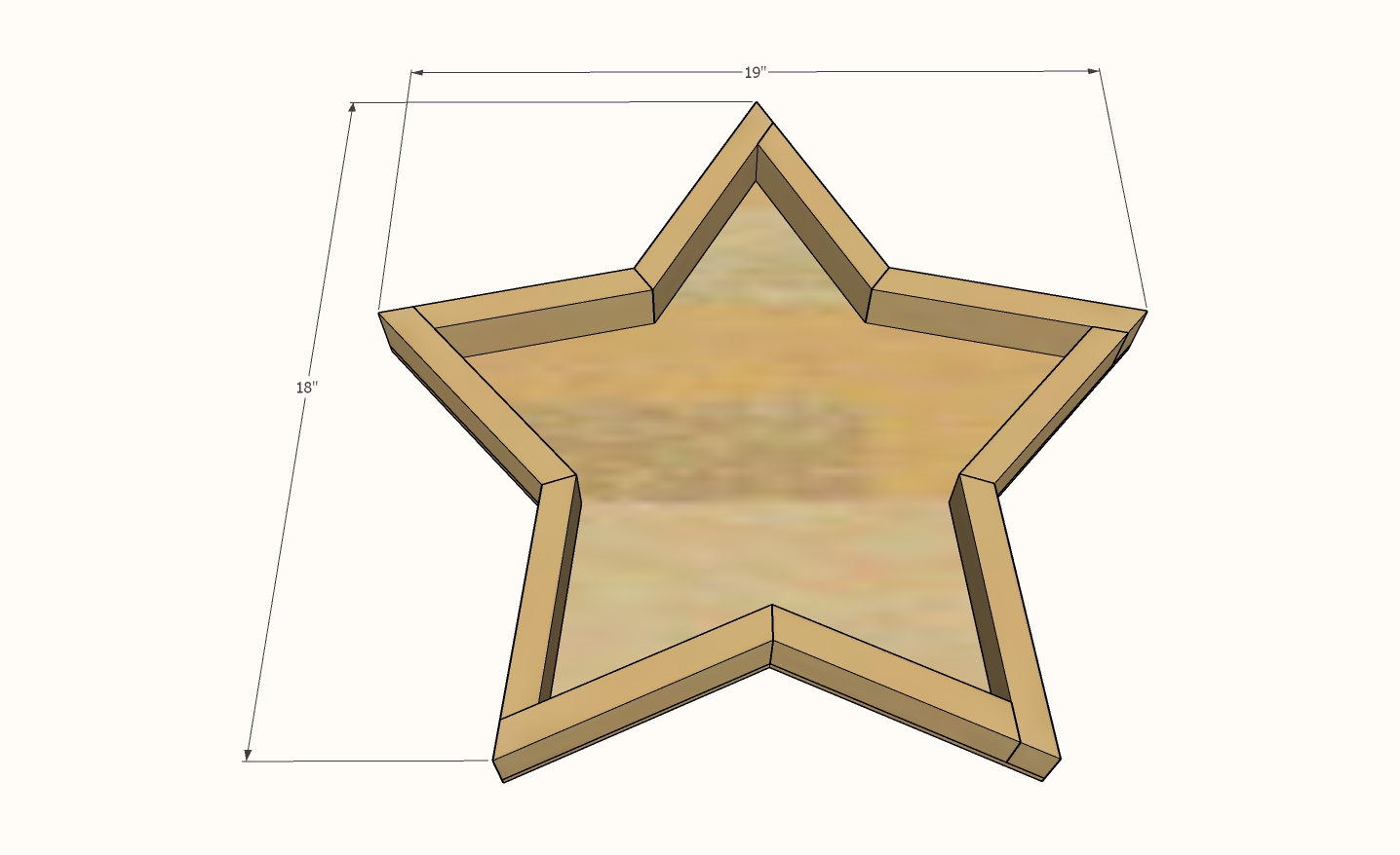 Wood star dimensions
