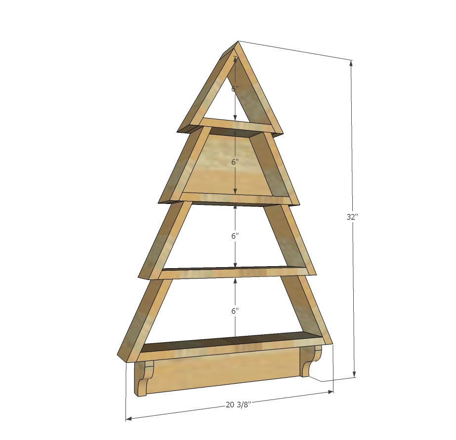 Christmas Tree Shelf Ana White