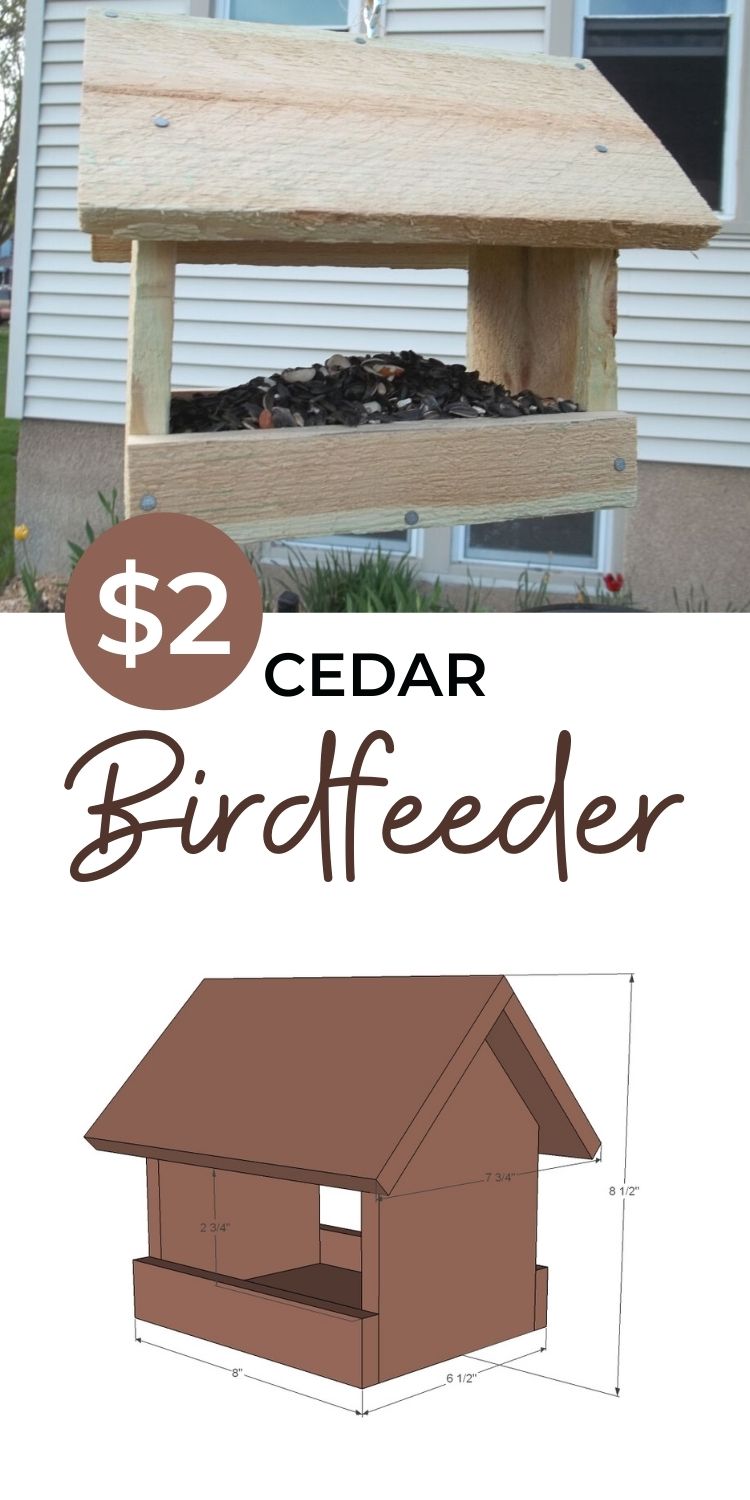 $2 Cedar Birdfeeder