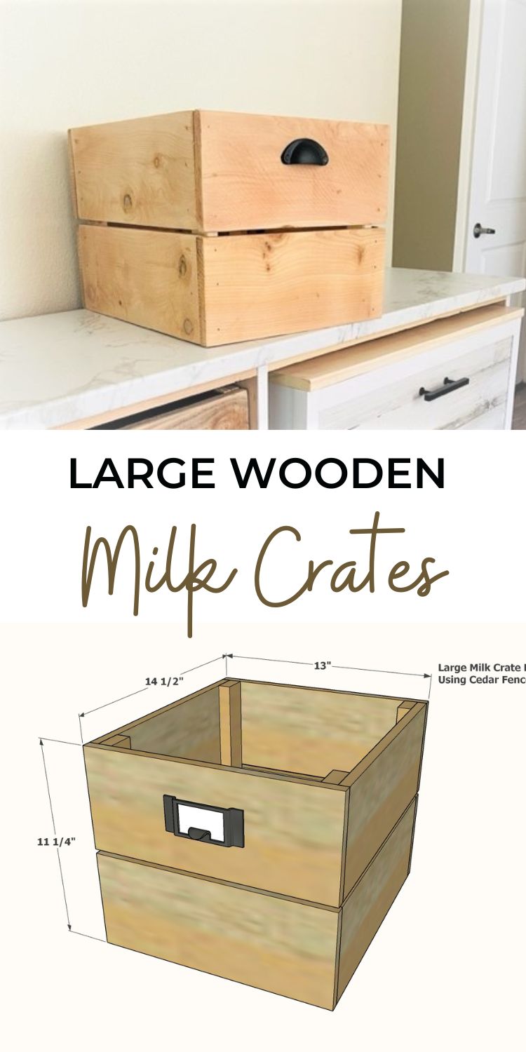 Large Wooden Milk Crate Tutorial using Cedar Fence Pickets