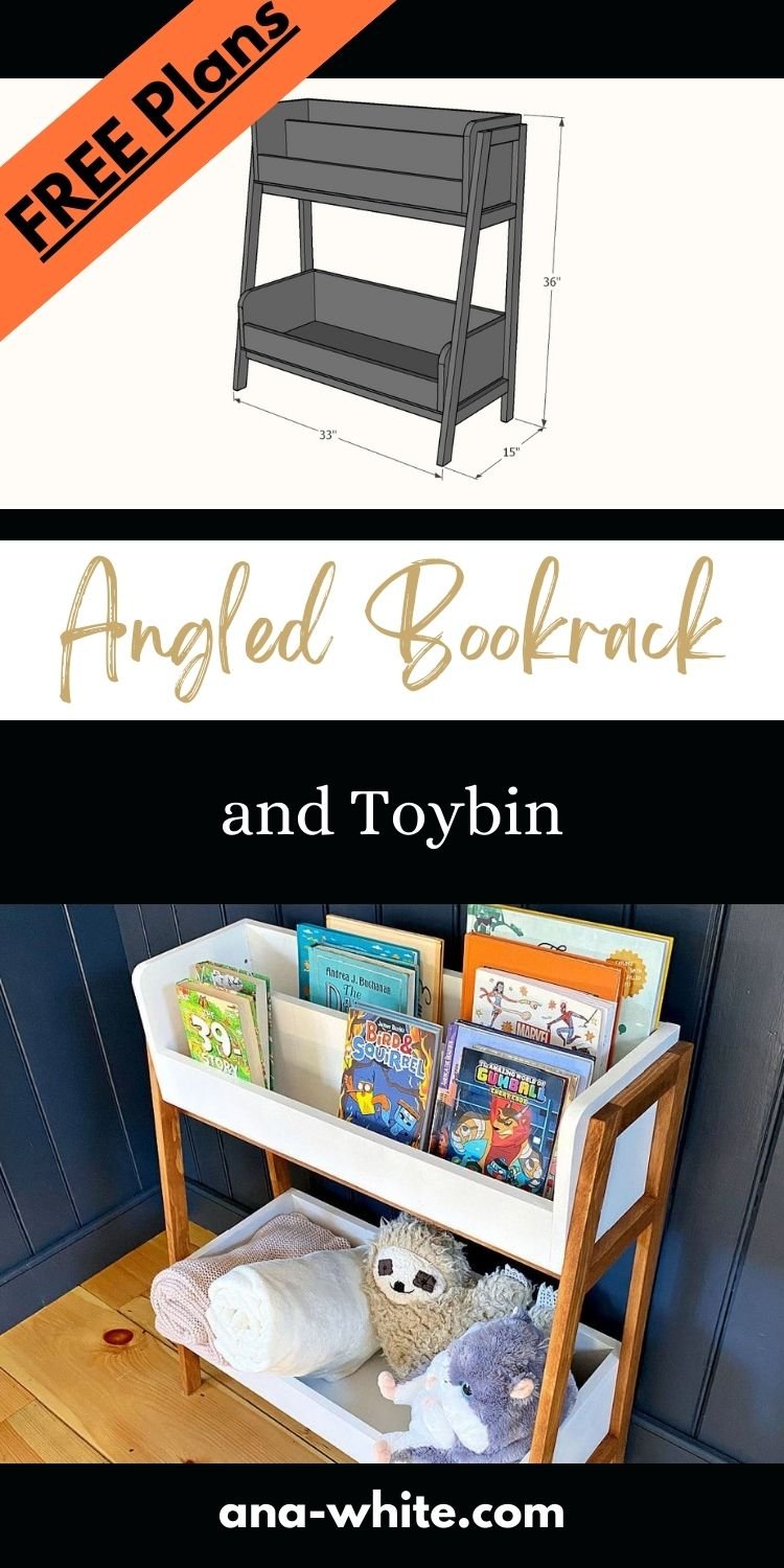Angled Bookrack and Toybin