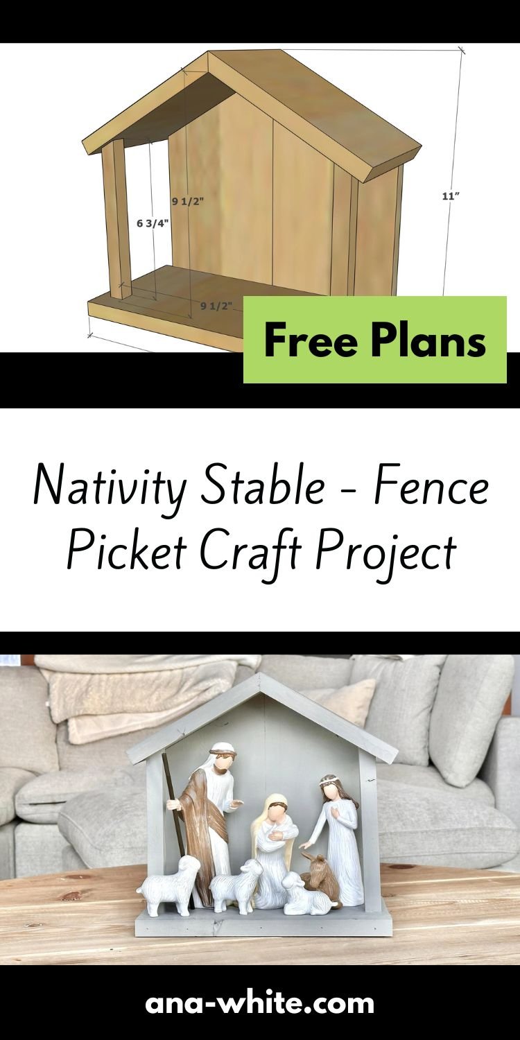 Nativity Stable - Fence Picket Craft Project