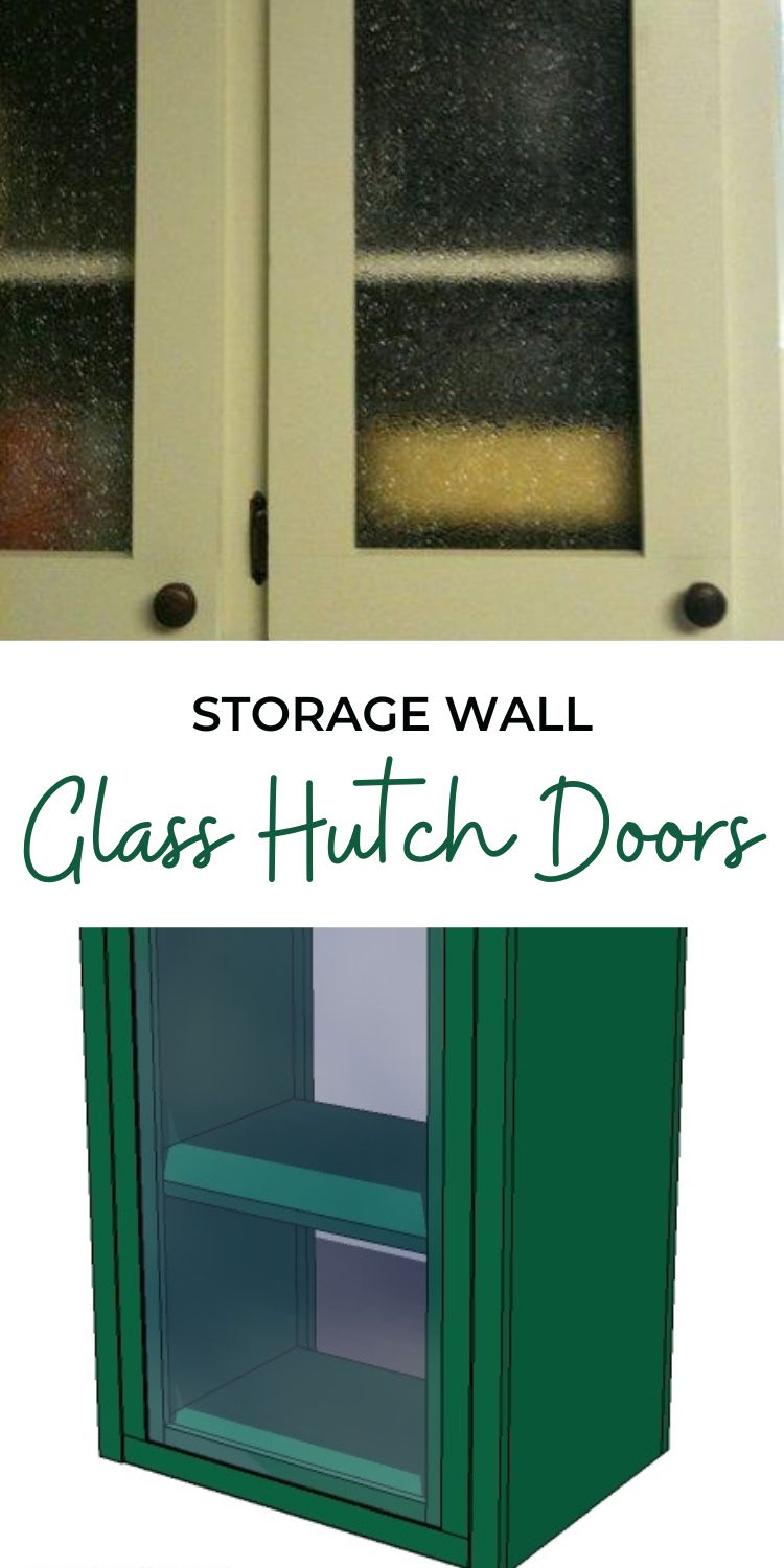 Classic Storage Wall Glass Hutch Doors