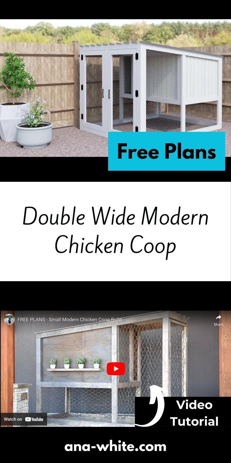 Double Wide Modern Chicken Coop