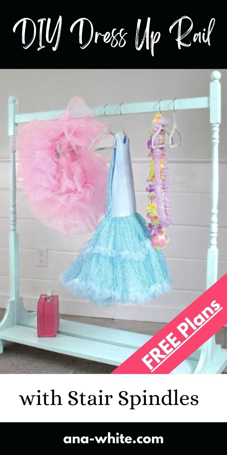 Dress Up Closet from Stair Spindles