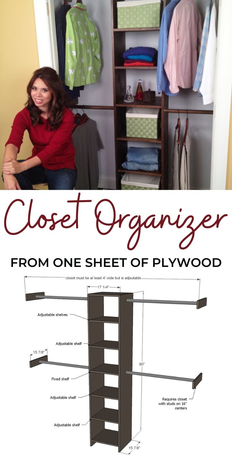 Closet Organizer from One Sheet of Plywood