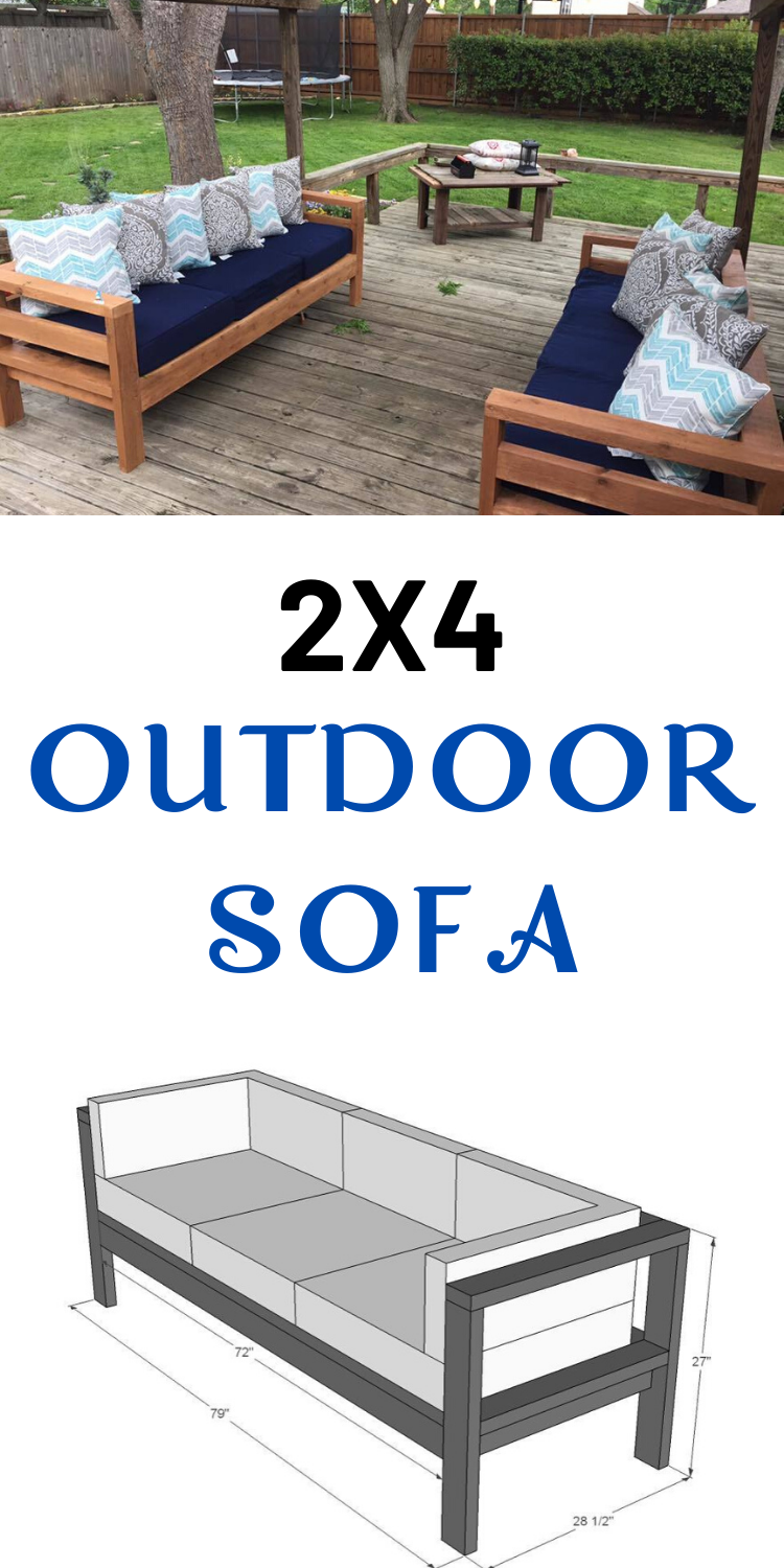 2x4 Outdoor Sofa Ana White, Outdoor Sofa Plans Ana White