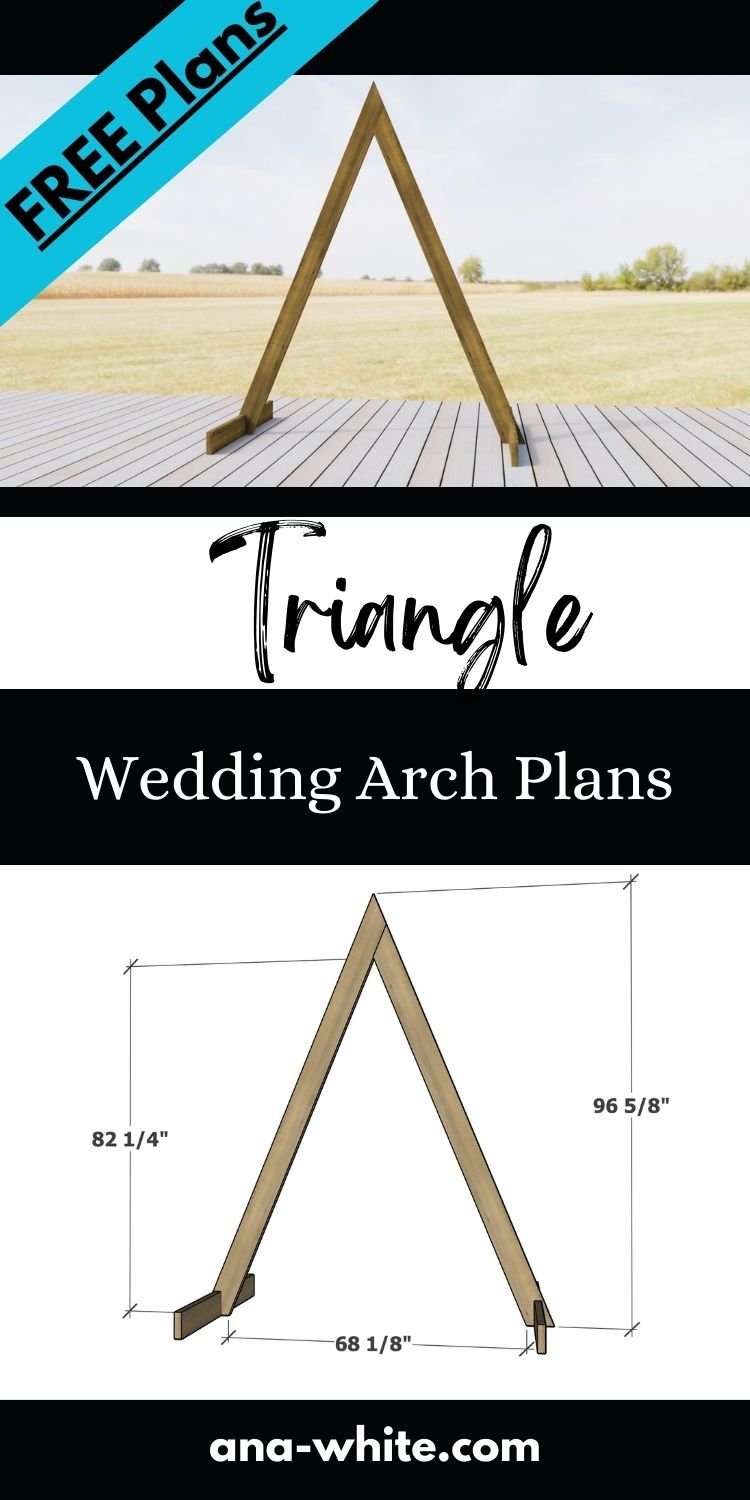Triangle Wedding Arch - Free Plans with Cut List