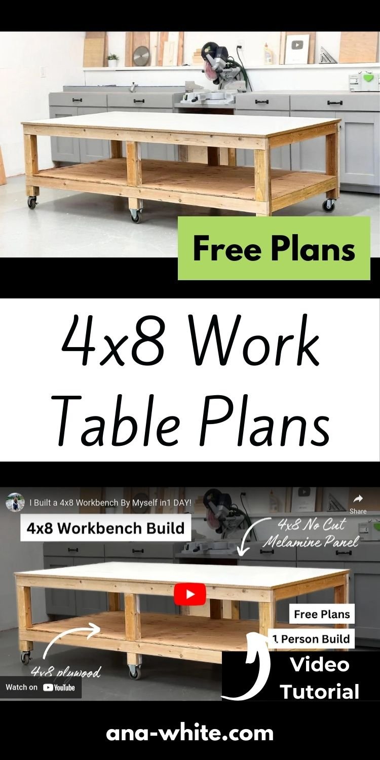 4x8 Work Table Plans | Ana White