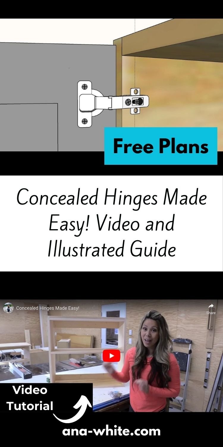 Concealed Hinges Made Easy! Video and Illustrated Guide