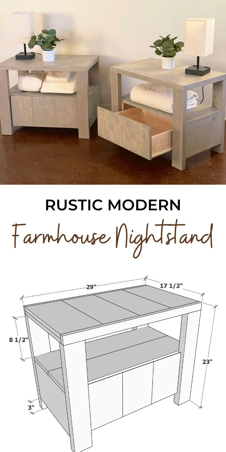 Rustic Modern Farmhouse Nightstand