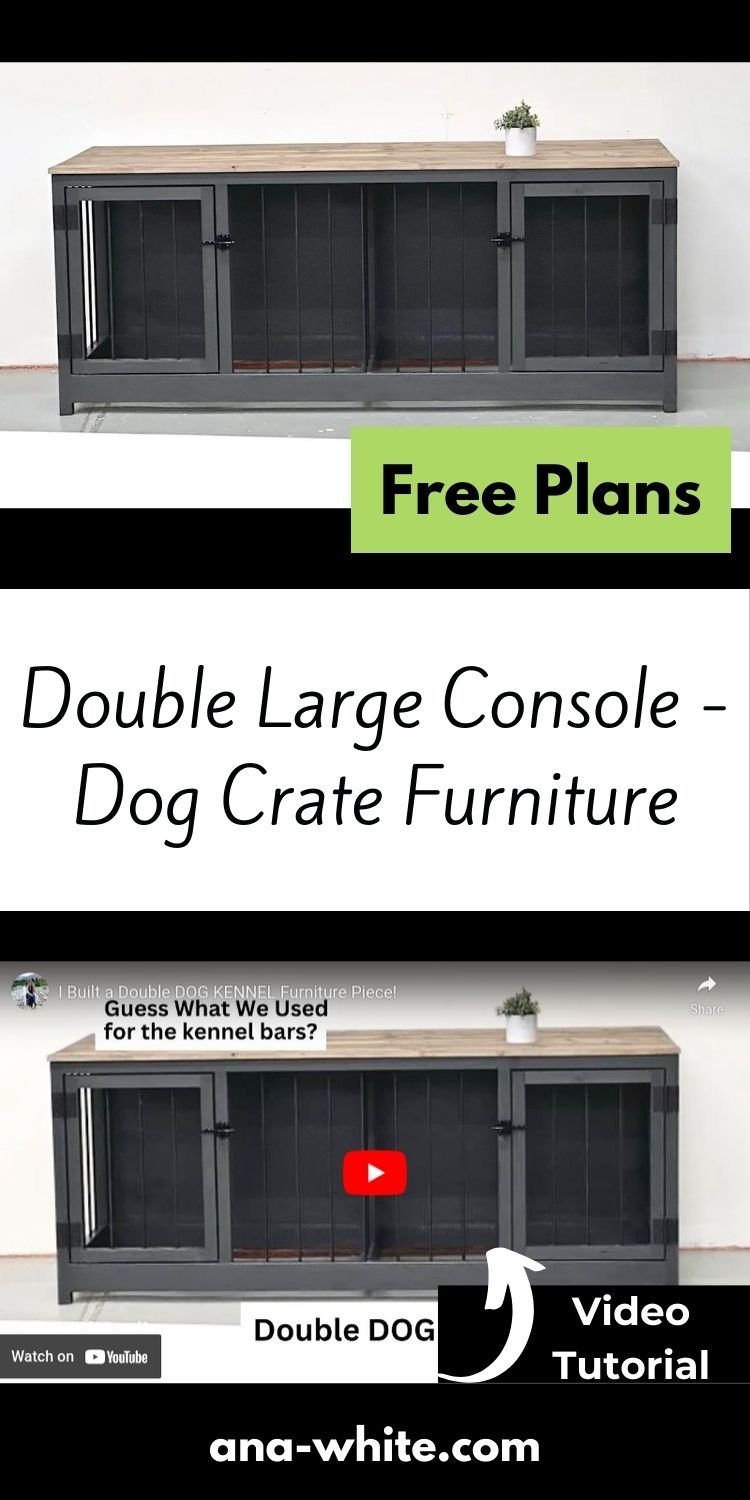 Double Large Console - Dog Crate Furniture