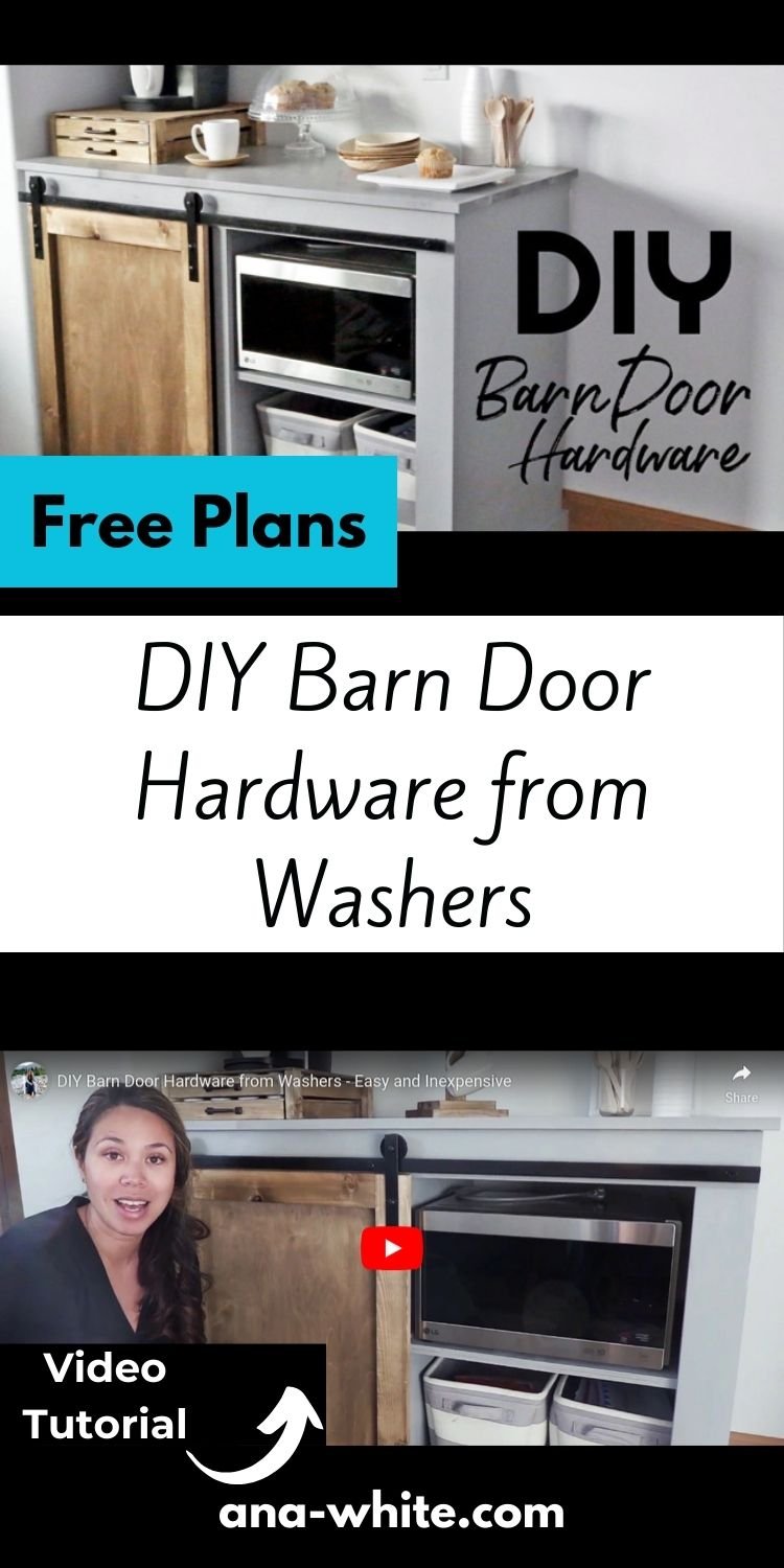 DIY Barn Door Hardware from Washers