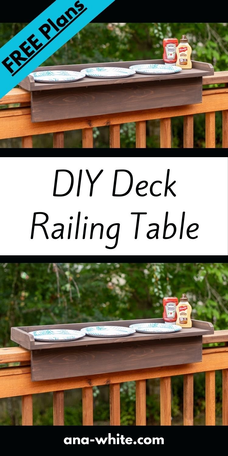 DIY Deck Railing Table