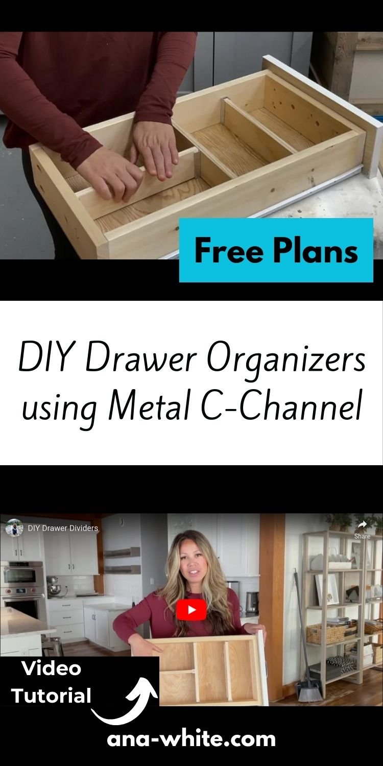 DIY Drawer Organizers using Metal C-Channel
