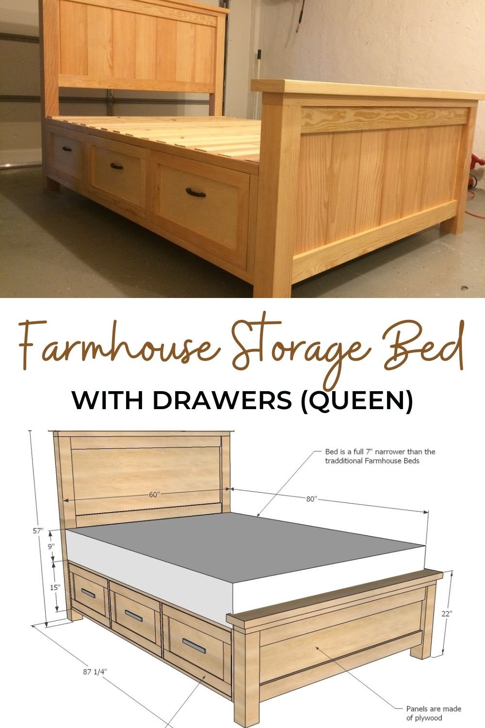 Diy King Size Bed Frame With Drawers