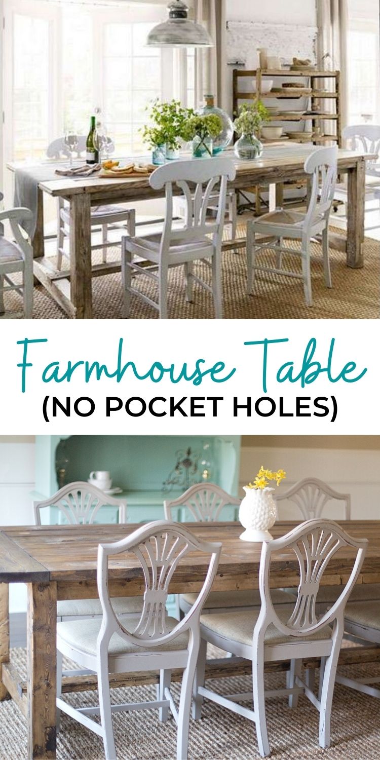 Farmhouse Table No Pocket Holes