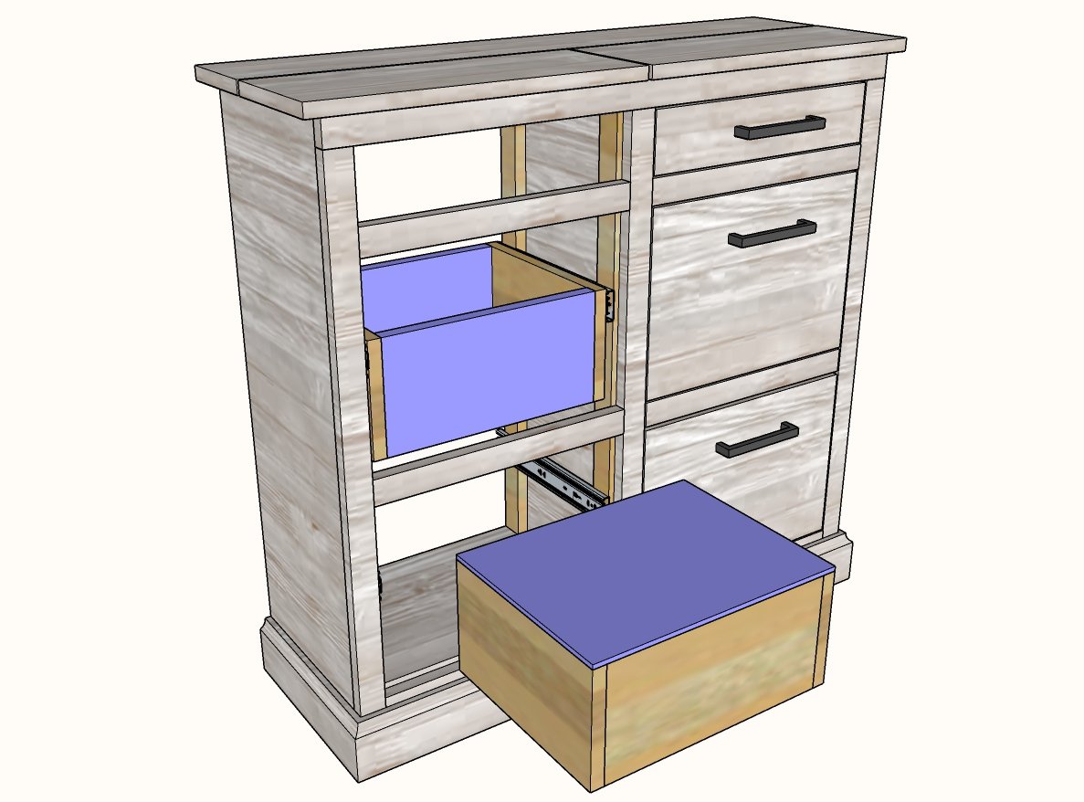 how to install drawers - front, back and bottom