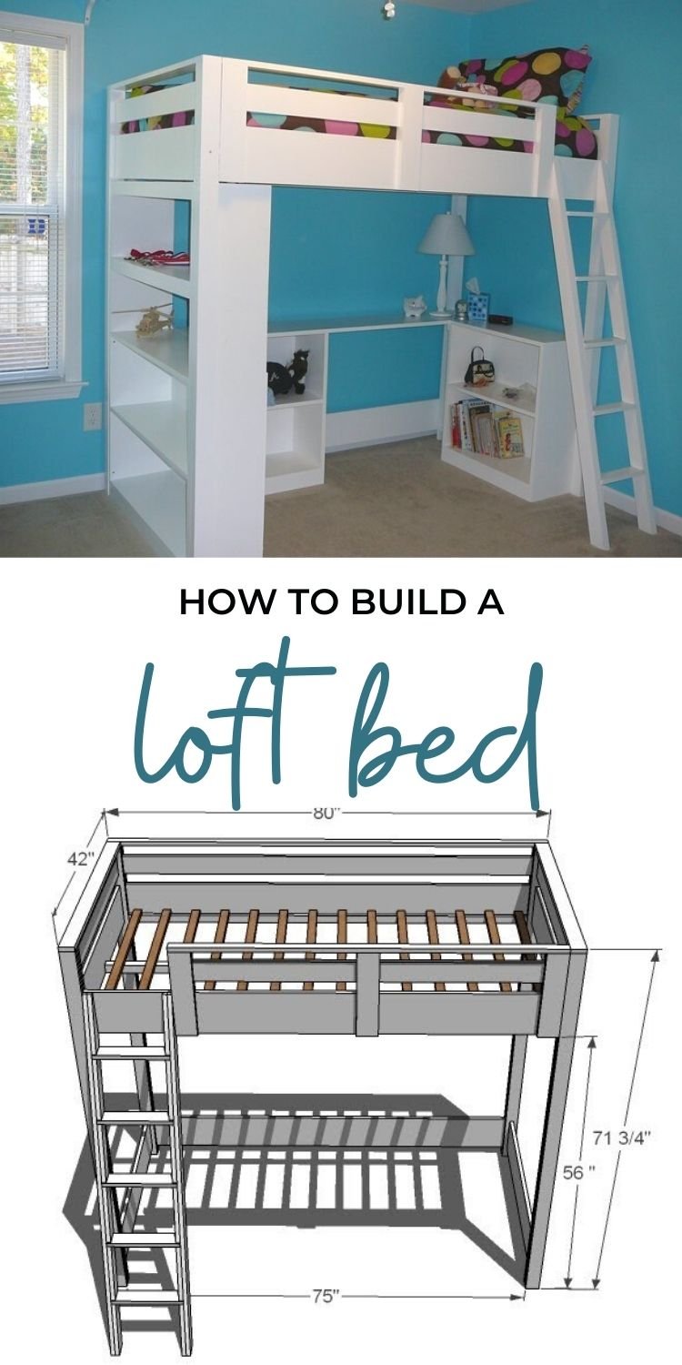 How To Build A Loft Bed Ana White, Diy Loft Bed Plans Free