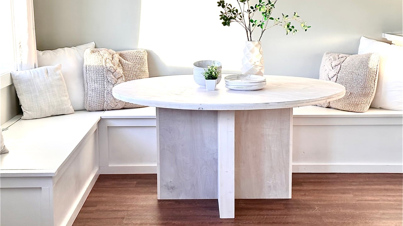 Ana white modern round dining table
