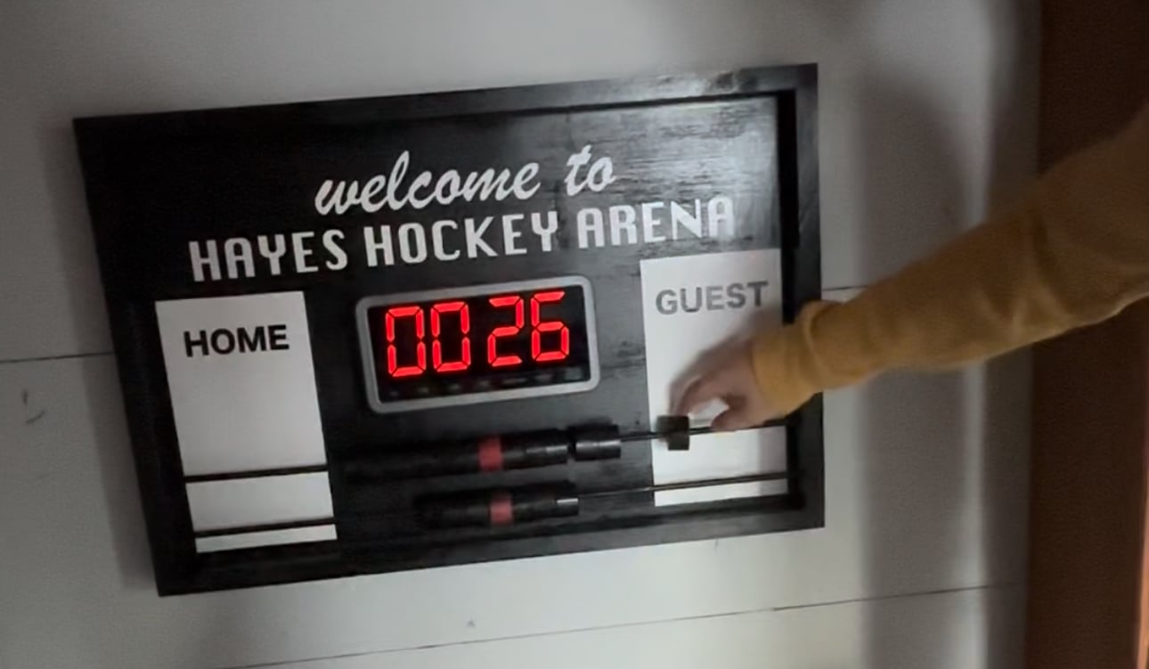 DIY hockey scoreboard 