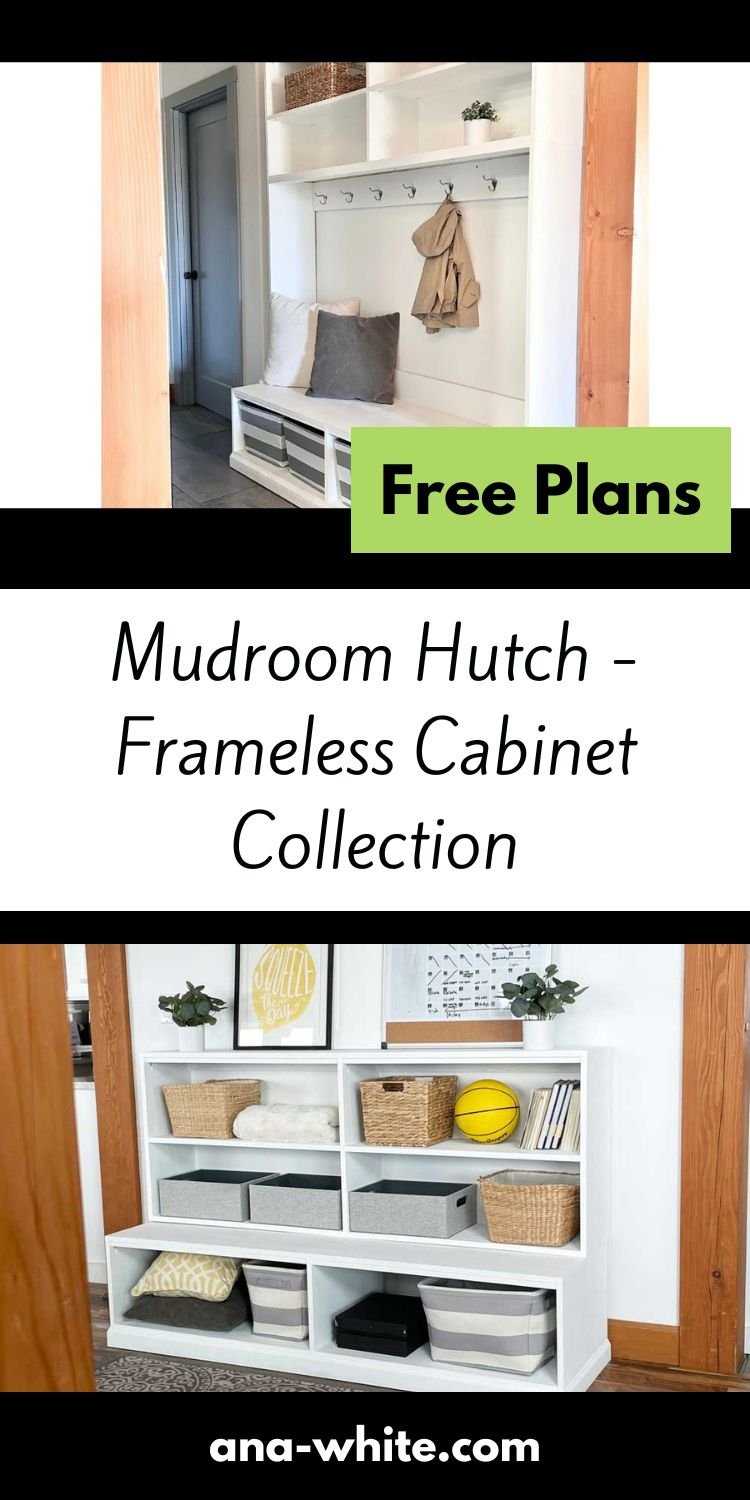 Mudroom Hutch - Frameless Cabinet Collection