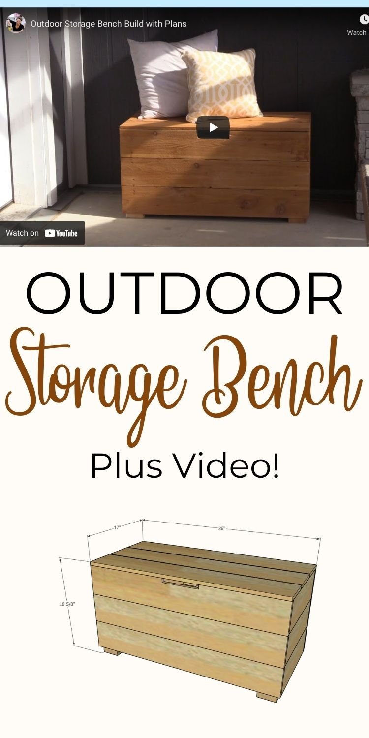 Modern Cedar Outdoor Storage Bench