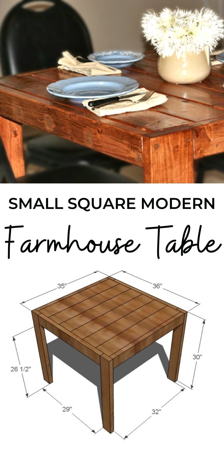 Small Square Modern Farmhouse Table