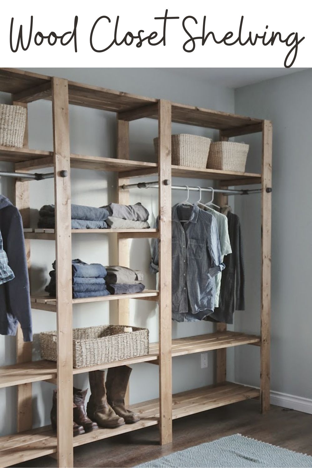 Wood Closet Shelving Ana White, How To Build Storage Shelves In Closet
