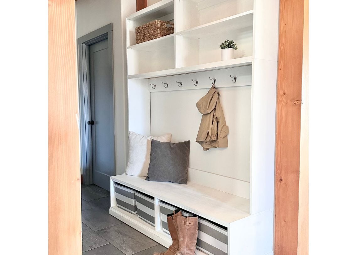 up cycled mudroom