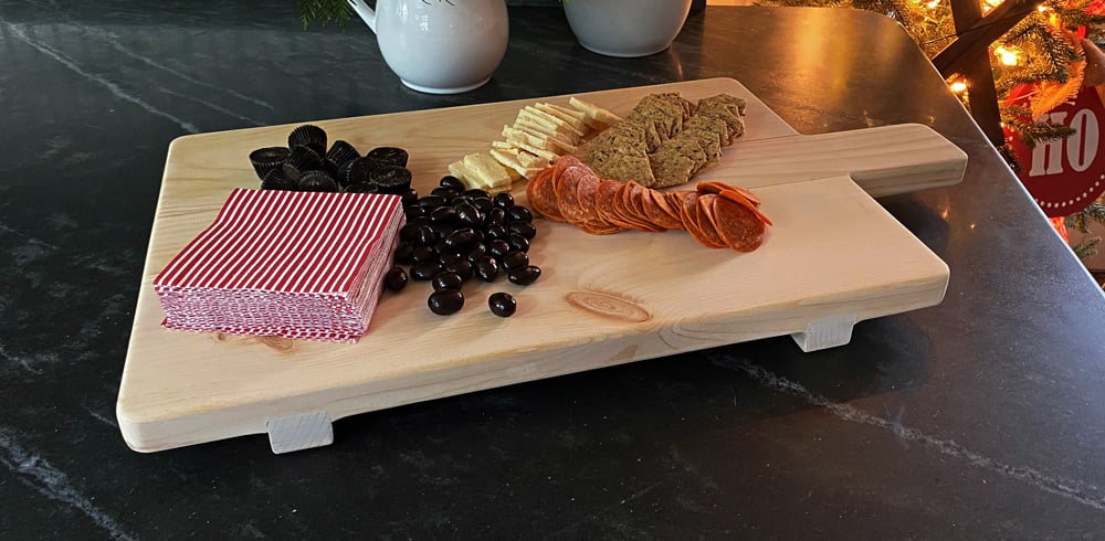 footed pieced cheeseboard