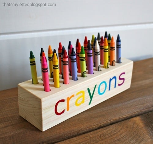 scrap crayon or pencil holder