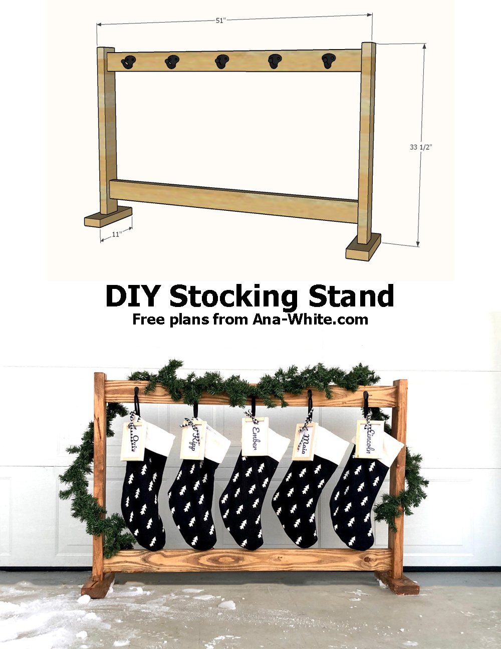 diy stocking stand