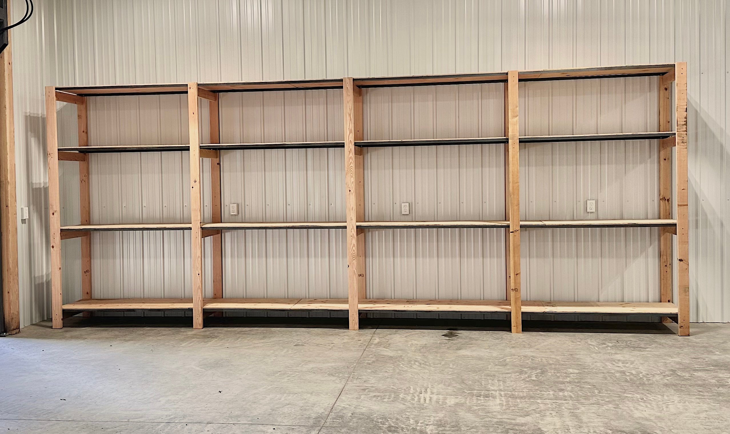 Ana white garage shelving metal angle