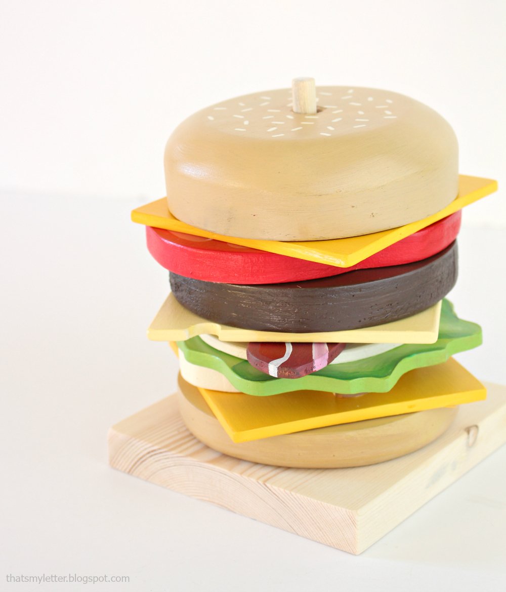 hamburger stacking toy