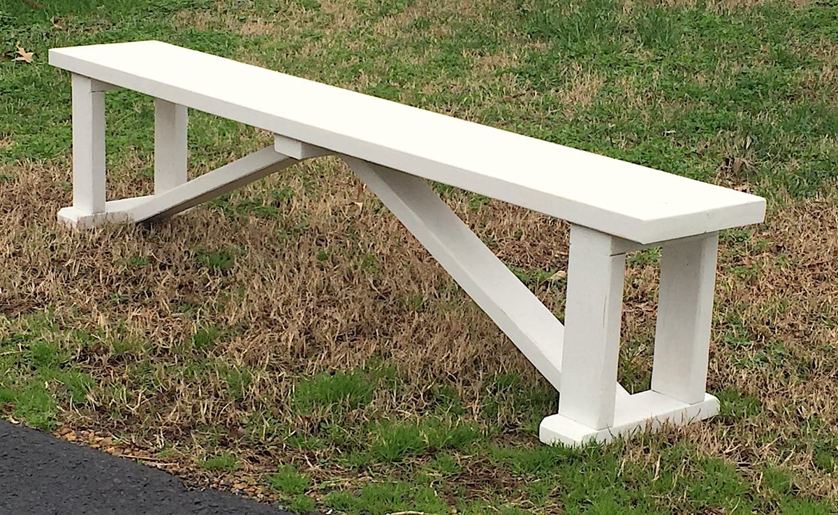 simple wood bench