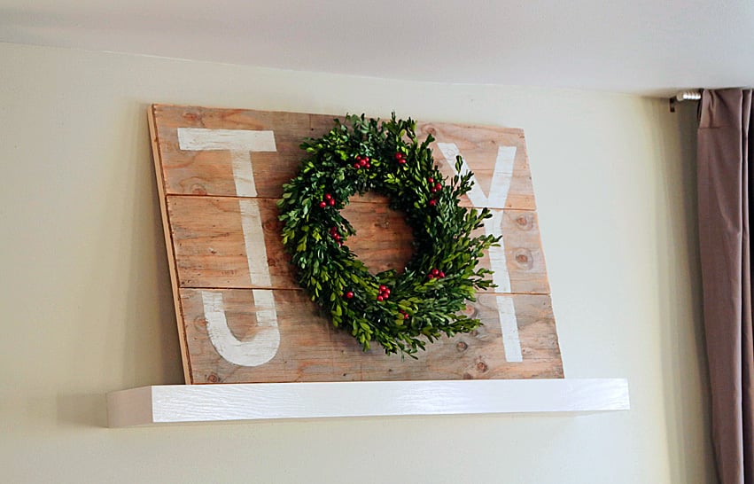 diy wood joy sign