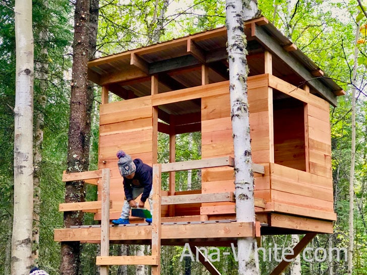 building a kids treehouse