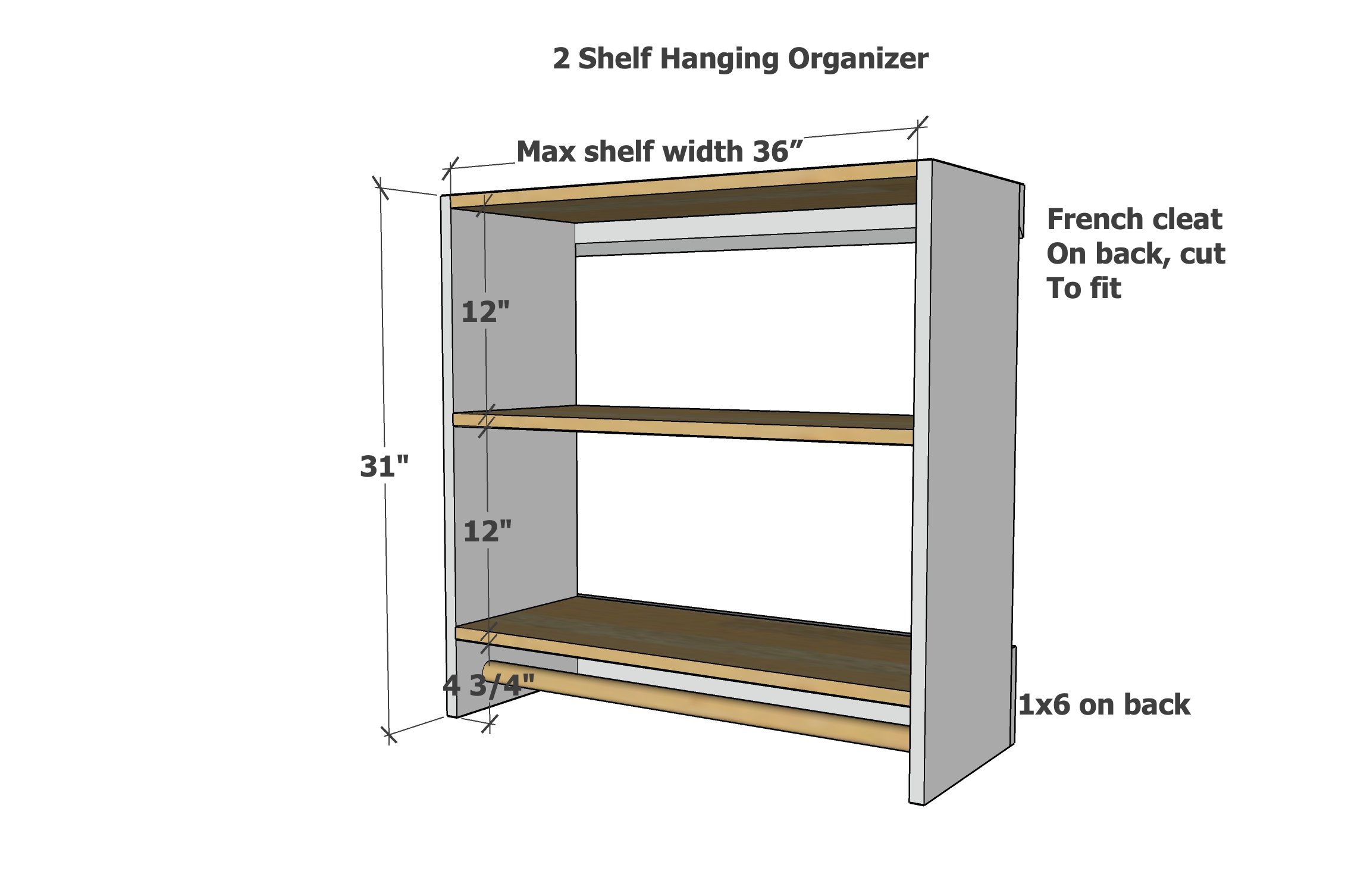 modular closet organizer 2 shelf