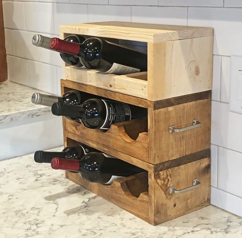 stackable and store wine caddy